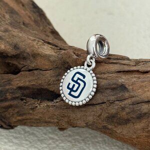 Pandora San Diego Padres S925 Silver Dangle Charm